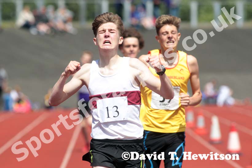 800 metres at the Annual Inter-Counties Schools, Cleveland v Cumbria v Durham v Northumberland at Claireville Stadium, Middlesbrough